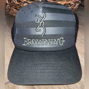 Browning, Adjustable Black Cap with Stars & Stripes